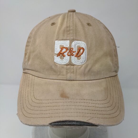 50 R&D Slideback Hat Tan Medium-Large Solid Embroidered Richardson - Picture 2 of 9